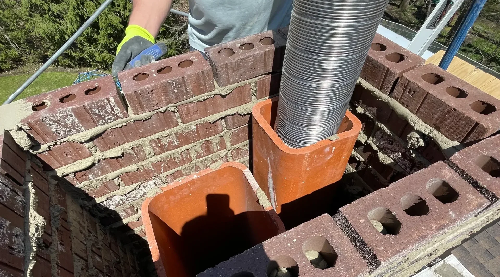 chimney liner thermocrete chimney repair chimney installation chimney construction company